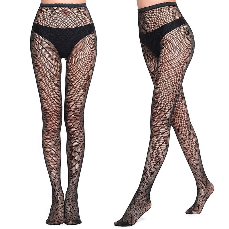 HOVEOX 6 Pairs Lace Patterned Tights Fishnet Floral Stockings Small Hole Pattern Leggings Tights Net Pantyhose - Image 5